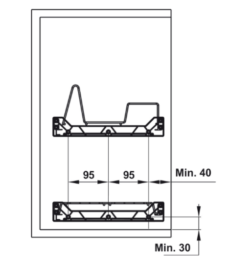 Rổ Chén Đĩa Presto Có Khung 800mm Hafele 544.40.013