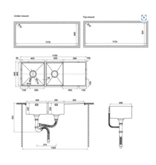 Bộ chậu rửa và phụ kiện Hafele HS21-SSD2S90L 567.94.059