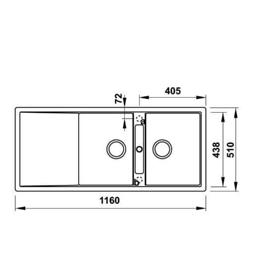 Chậu Rửa Chén Đá HS20-GKD2S80 Hafele 570.33.330