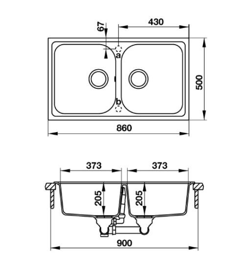 Chậu Rửa Đá HS19-GEN2R90 Hafele 570.35.580