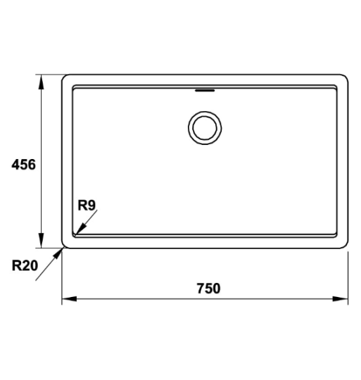 Chậu Đá HS20-GED1S80 Hafele 570.30.800