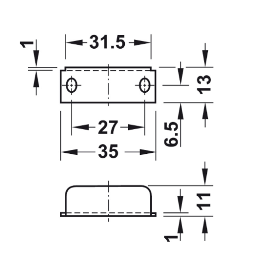 Khóa Vuông Econo Cửa Dày 22mm Hafele 232.01.220
