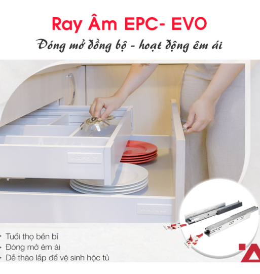 Ray Âm EPC Evo 350mm Giảm Chấn Hafele 433.32.072