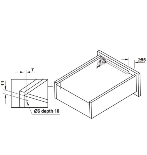 Ray Âm EPC Evo 350mm Giảm Chấn Hafele 433.32.072