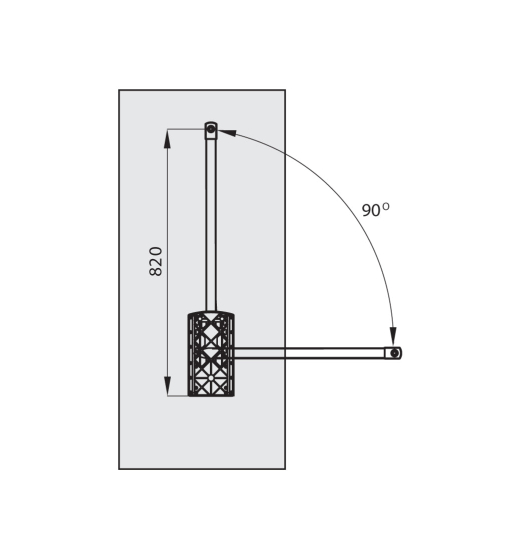 Tay nâng móc áo Hafele 805.11.752