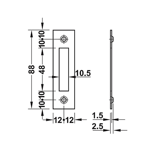 Thân khóa chốt chết Hafele  911.22.490