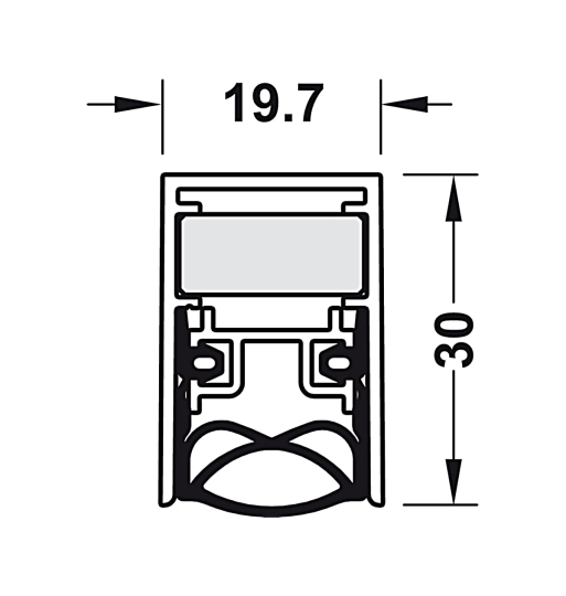 Thanh chắn bụi tự động Hafele DDS12 950.05.912