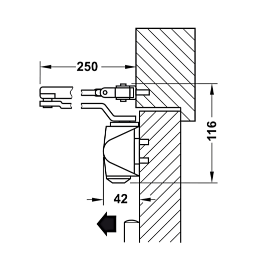 Thiết bị đóng tự động lắp nổi Hafele - DCL110  931.84.229