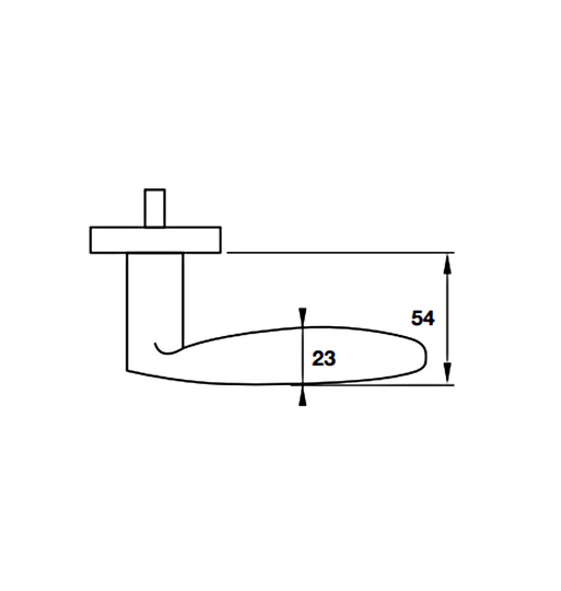 Tay nắm gạt đế dài Hafele 903.98.473