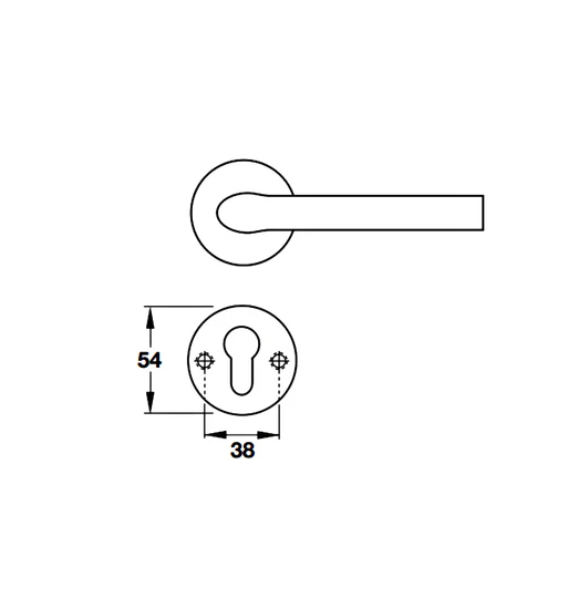 Tay nắm gạt có nắp che cho cửa vệ sinh Hafele - Hình chữ nhật dẹt 903.99.992