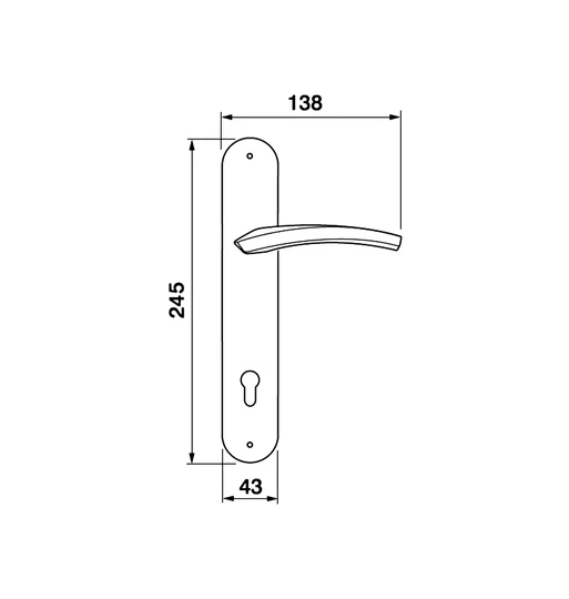 Tay nắm gạt đế dài Hafele - Dune 901.79.057