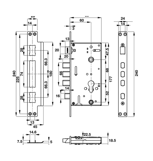 Khóa điện tử Hafele EL10K 912.05.317