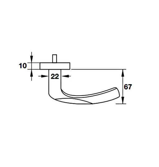 Tay nắm gạt có nắp che Hafele 903.99.572