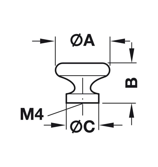 Tay nắm tủ tròn Hafele, hợp kim kẽm 137.60.837