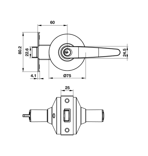 DIY Khóa tay nắm gạt 2 chức năng Hafele 489.10.820