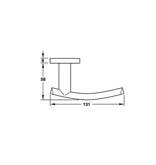 Tay nắm gạt đế dài Hafele - Hình Oval 903.98.467
