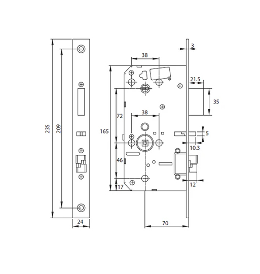 Khóa điện tử Hafele PP8100 - có chức năng Khóa Bluetooth 912.20.286