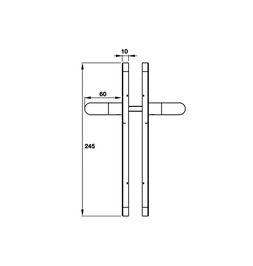 Tay nắm gạt đế dài Hafele - Hình trụ 903.92.262