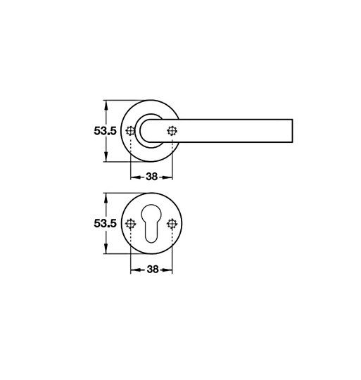 Tay nắm gạt có nắp che Hafele-903.92.559