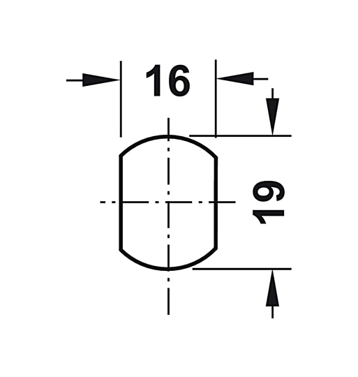 Vỏ khóa cốp Hafele, gắn bằng đai ốc, vít khóa cam thẳng - khóa cốp symo 3000 235.88.621